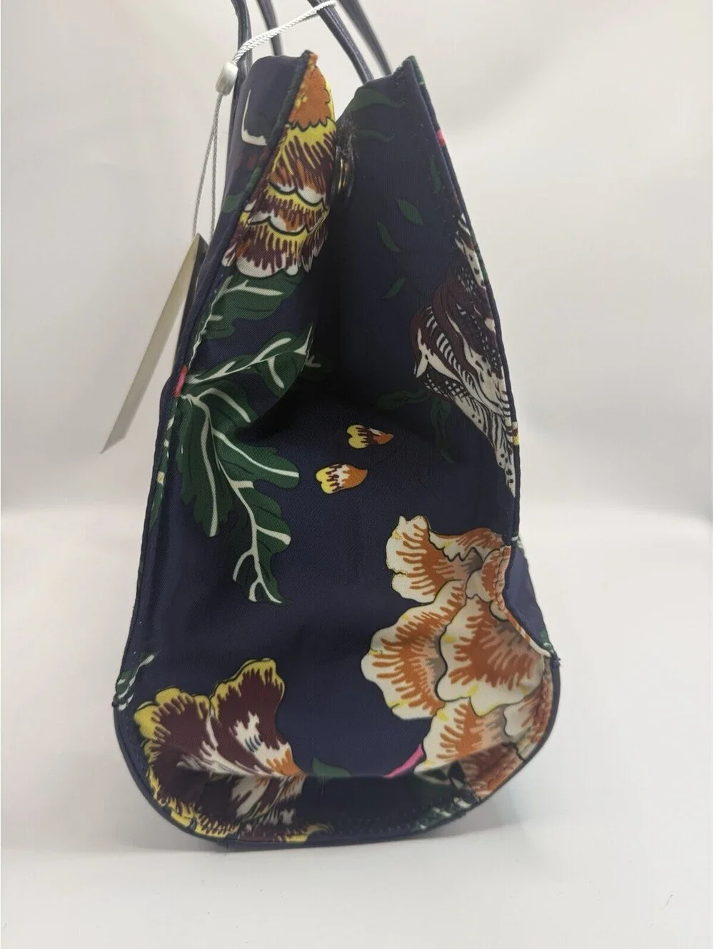 Tory Burch Ella Printed Mini Tote Navy NWT Hand Bag Purse Nylon